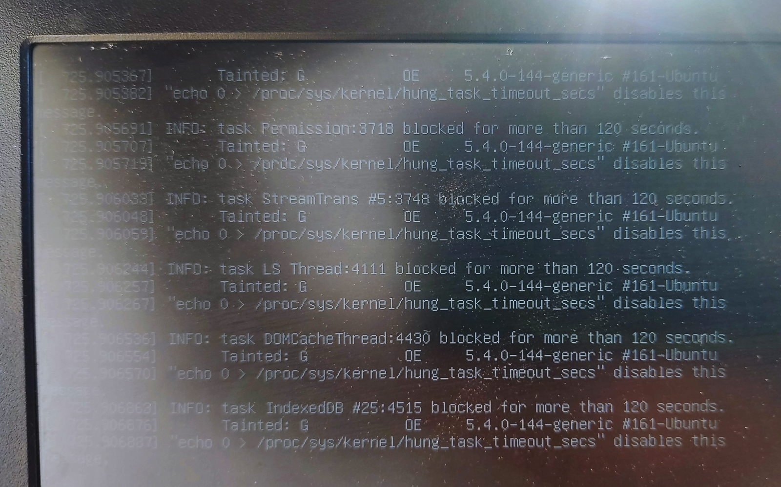 Portátil VANTPC error crítico filesystem cuelgues_vant_07